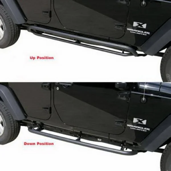 Rampage 88732 Srs Side Bar Retractable Rockerguard Step Jeep Wrangler 2007-2017
