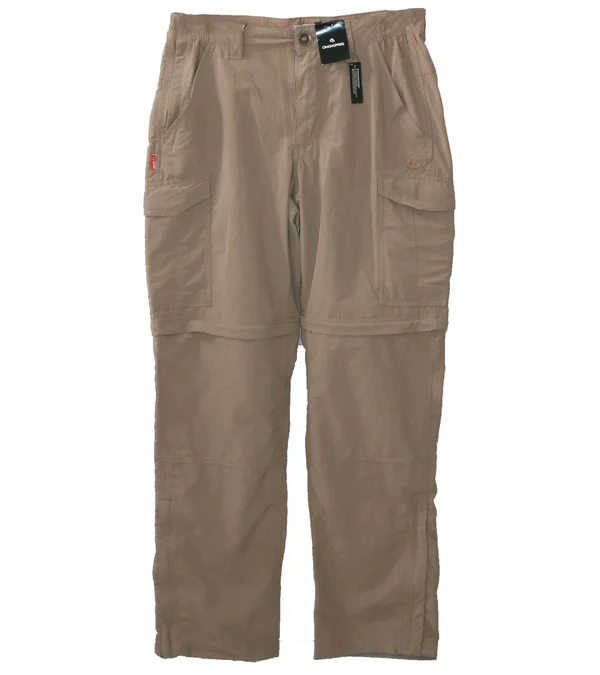 Craghoppers Mens NosiLife Convertible II Pants, 33S, Pebble