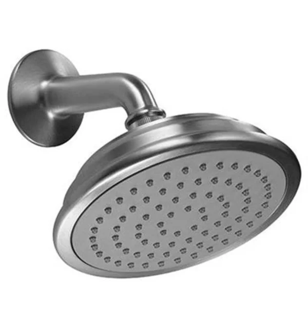 California Faucets Wall Mount 2.5 GPM Single Function Round Showerhead Kit in White - SKU: 9120.071.25-WHT