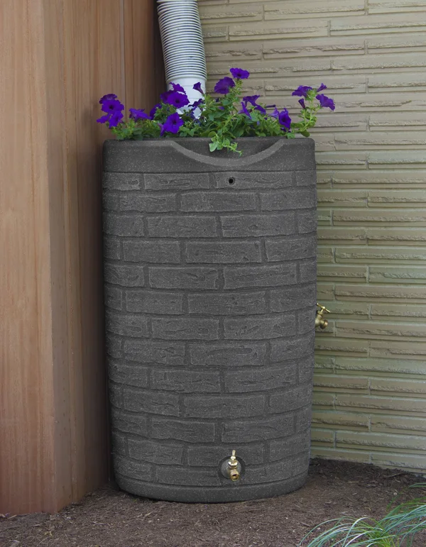 Good Ideas IMP-D50-LIG 50 Gal Impressions Downton Rain Saver Light Granite