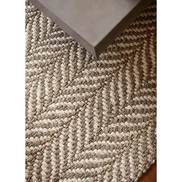 Anji Mountain Sandscape 5& x 8& Jute Rug