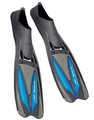 ScubaPro Jet Sport Full Foot Fins (Black, Gray, Medium)