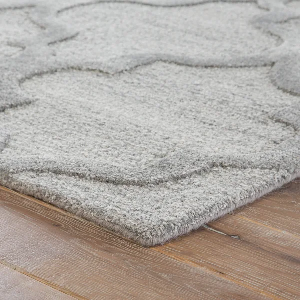 Portland Handmade Trellis Grey Area Rug - 2' x 3'