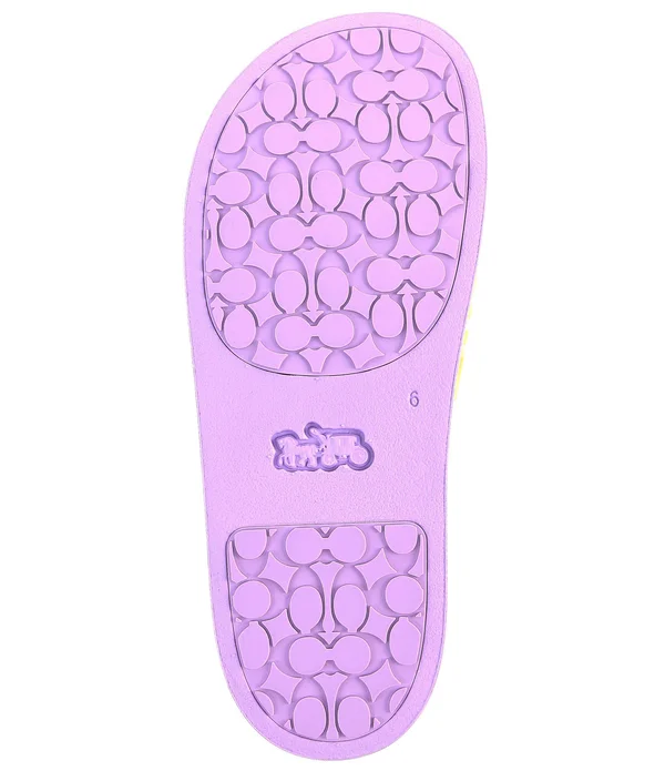 Coach Women's Udele Sport Pool Slides - Periwinkle/ Chalk