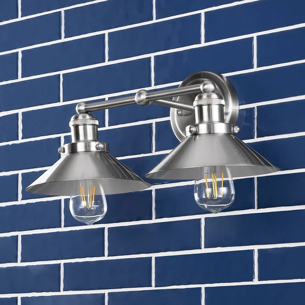 July Metal Shade Sconce, Nickel by Jonathan Y - 1 Bulb