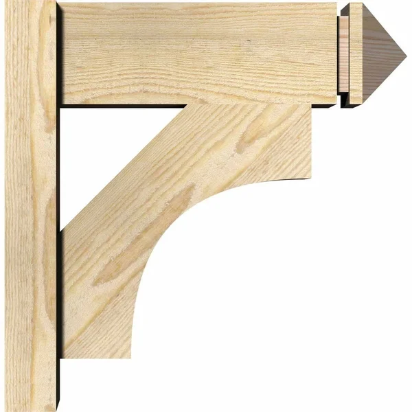 Ekena Millwork OUT08X32X36WTL03RDF 8x22W x 32x22D x 36x22H Westlake Rough Sawn Arts and Crafts Outlooker, Douglas Fir