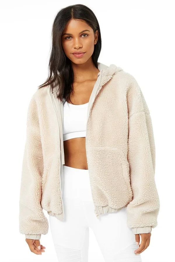 Duality Reversible Sherpa Jacket - Bone/White
