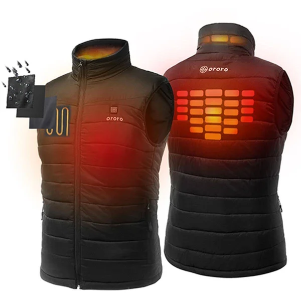 Ororo Men's Lightweight Heated Vest with Battery Pack - Black