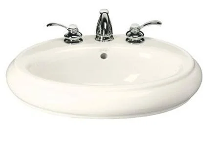 Kohler K-2008-4-BI Revival 24x22 Pedestal Top with 4x22 Centers: Biscuit