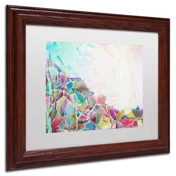 Trademark Art &Popocatepetl II& by Lauren Moss Framed Painting Print Size: 11x22 H x 14x22 W x 0.5x22 D - Matte Color: White