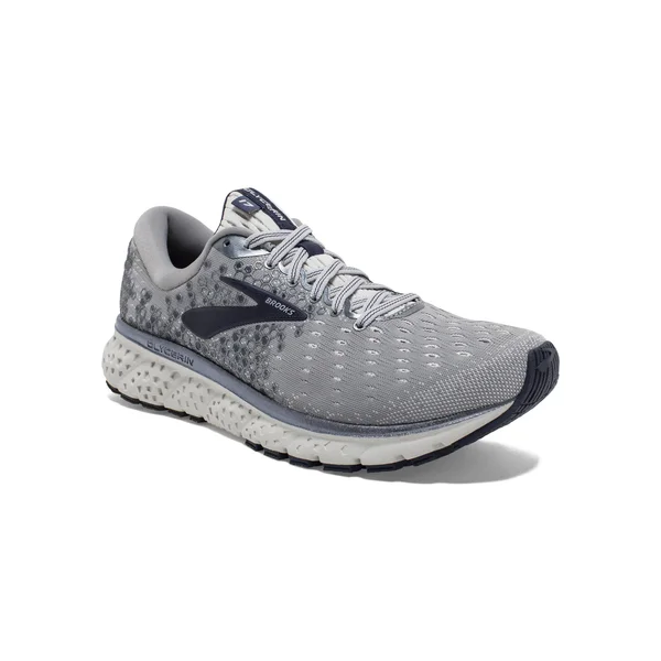 Men's Brooks Glycerin 17 Running Shoe, Size: 10.5, Grey/Navy/White