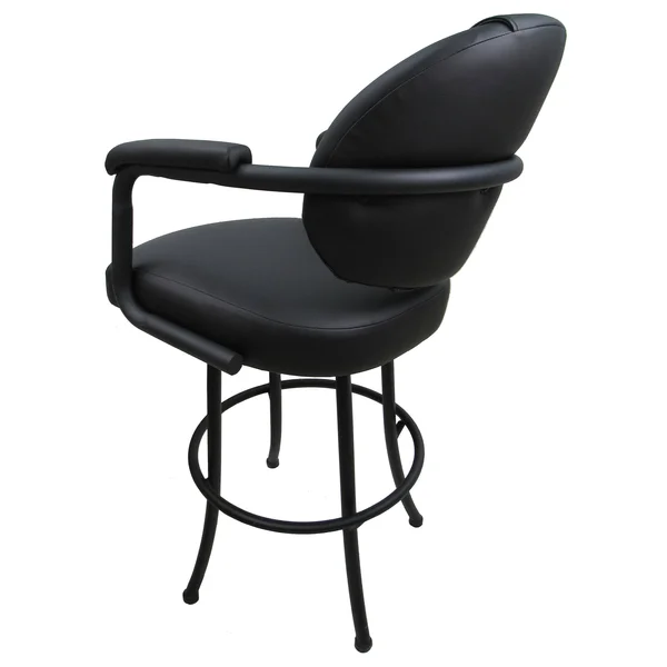 Tobias Designs 34x22 Fabric Swivel Extra Tall Bar Stool in Mojave Gray and Black - m70BS34_mojGr_bl
