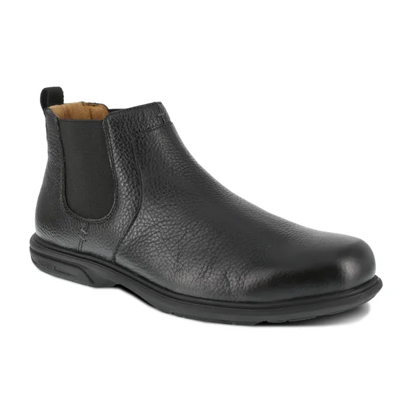 Men's Florsheim Work FS2030 Loedin Steel Toe Chelsea Boot, Size: 8.5, Black