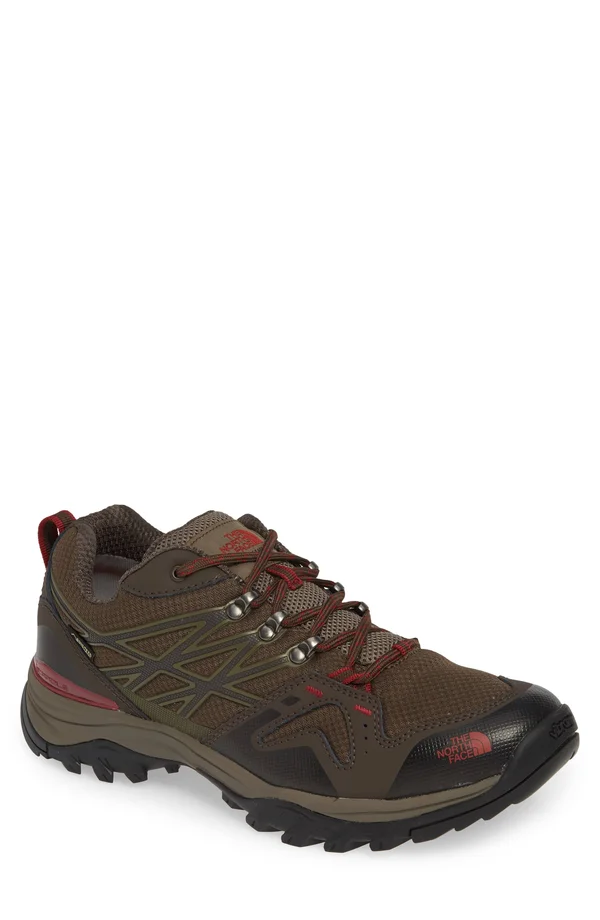 The North Face Hedgehog Fastpack GTX Hiking Shoe - Men's Coffee Brown/Rosewood Red 7.5 Wide