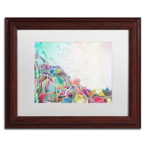 Trademark Art &Popocatepetl II& by Lauren Moss Framed Painting Print Size: 11x22 H x 14x22 W x 0.5x22 D - Matte Color: White