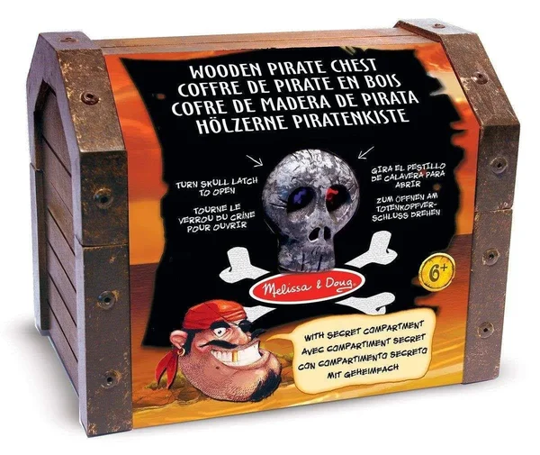 Melissa and Doug Wooden Pirate Chest