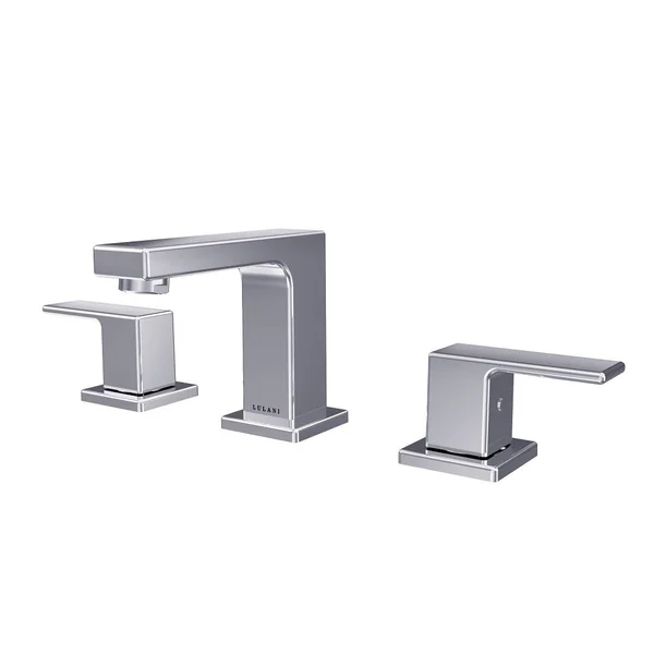 Lulani Capri 8 in. Widespread 2-Handle Bathroom Faucet in Chrome, Grey