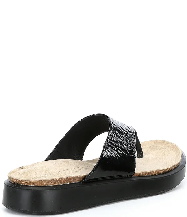 Ecco Corksphere Leather Thong Sandals - 37(6/6.5M)