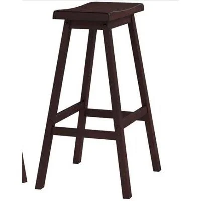 Yulia Solid Wood 29x22 Bar Stool August Grove Color: Walnut
