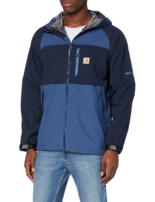 Carhartt Men's Storm Defender Force Midweight Hooded Jacket - Dark Blue/Navy, Large