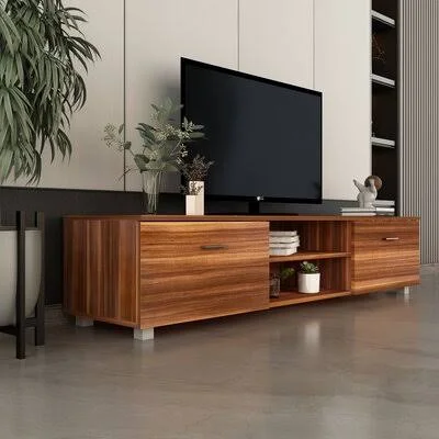 Latitude Run TV Stand for 70 inch TV Stands - Media Console Entertainment Center Television Table, 2 Storage Cabinet with Open Sh