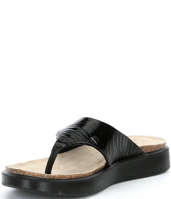 Ecco Corksphere Leather Thong Sandals - 37(6/6.5M)