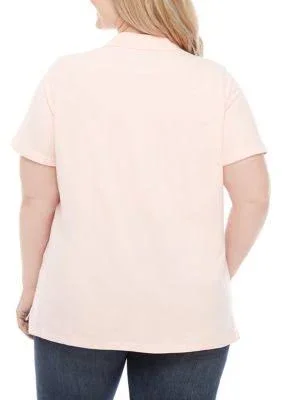 Tommy Hilfiger Ballet Pink Plus Size Polo Shirt