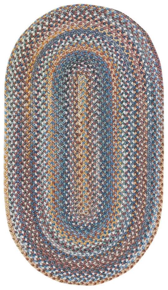 Capel - Kill Devil Hill 2&3x22 x 4& Oval Medium Blue Area Rug