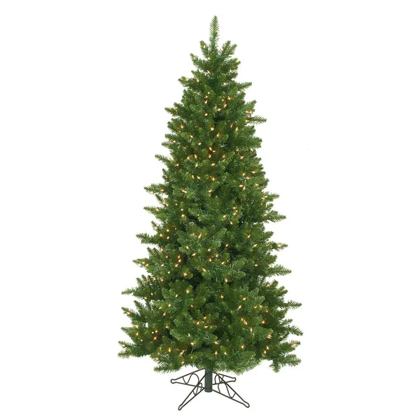 Vickerman 6.5& Camdon Fir Slim Artificial Christmas Tree - Clear Dura-Lit Lights