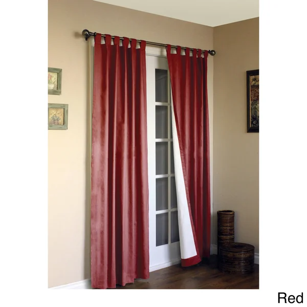 Pine Canopy Weathermate Insulated Cotton Curtain Panel Pair, Red