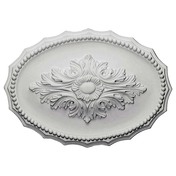 16 7/8x22W x 11 3/4x22H x 1 1/2x22P Oxford Ceiling Medallion, Hand-Painted Brushed Mahogany