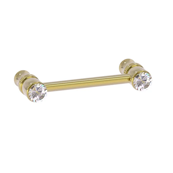 Carolina Crystal Collection Cabinet Pull - Unlacquered Brass - 3 inch