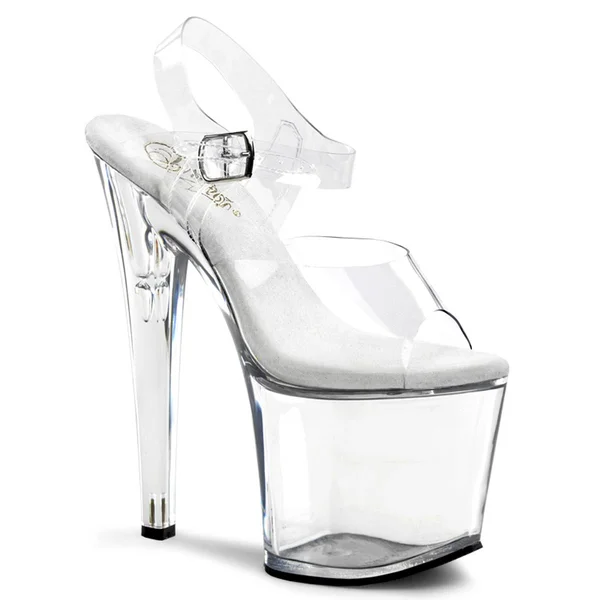 Pleaser - Taboo-708 9 - Clear/Clear