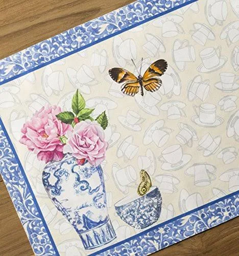 Maison D Hermine Canton 100 Cotton Set of 4 Placemats 13 inch by 19