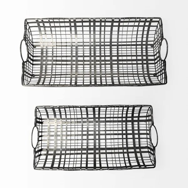 Mercana Kenneth Set of 2 Baskets Gray - Metal