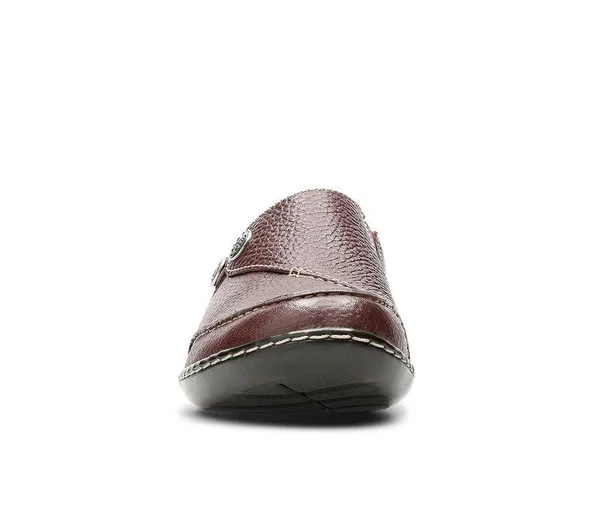 Clarks Ashland Lane Q Women's Shoes - 9 Wide, Burgundy