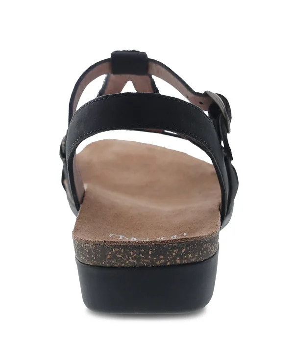Dansko Reeta (Black Milled Nubuck) Women's Sandals
