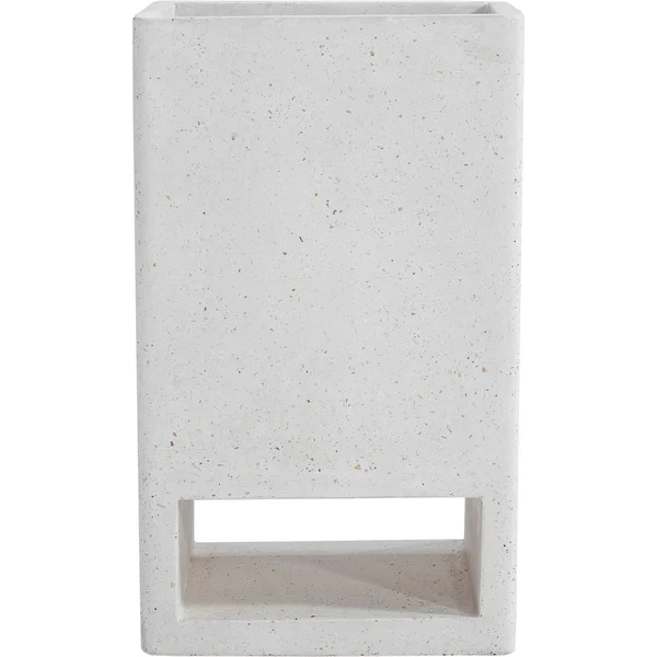 Aurelle Home Modern Ivory Mineral-effect Terrazzo Planter
