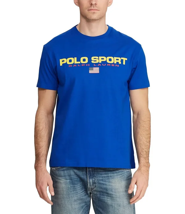 Polo Ralph Lauren Classic Fit Polo Sport Tee (Sapphire Star) Men's Clothing