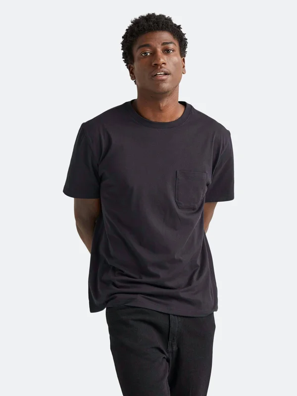 Richer Poorer Men's Pima Pocket T-Shirt - Size XXL, Black