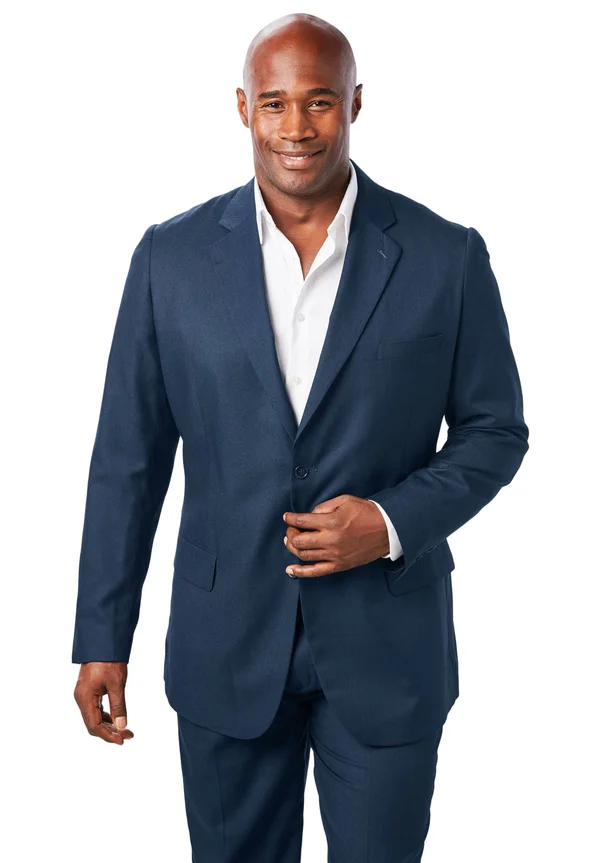KS Signature Men's KS Signature Easy Movement Two-Button Jacket (Navy) - 68