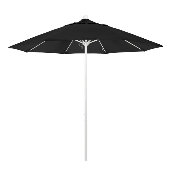 California Umbrella Venture 9& White Market Umbrella in Black