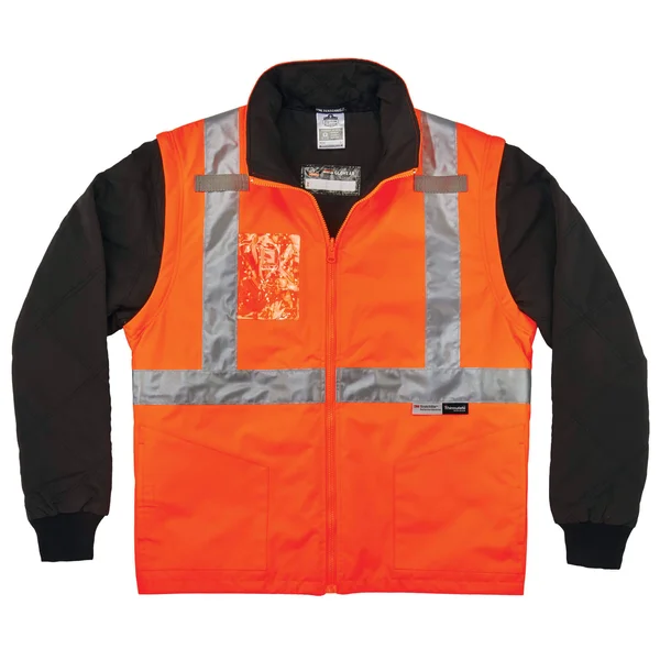Ergodyne GloWear 8287 Type R Class 2 Convertible Thermal Jacket - Orange 3XL