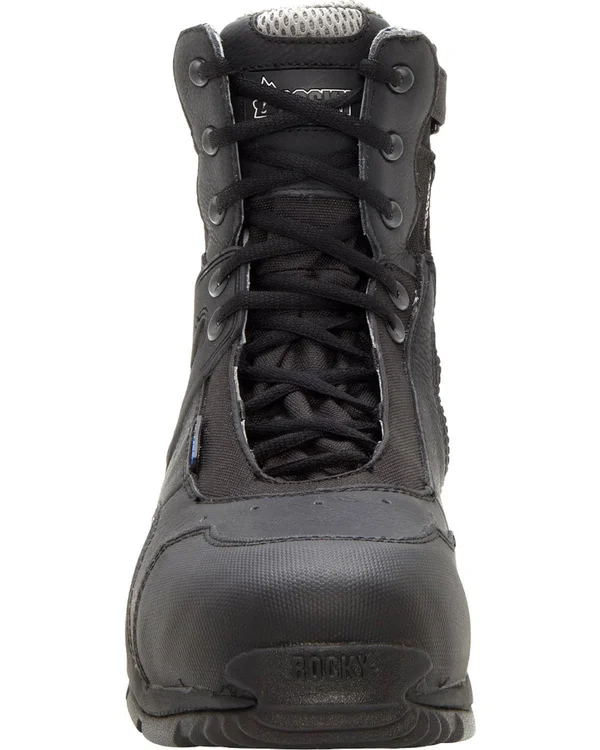 Rocky 1st Med Carbon Fiber Toe Side Zip Waterproof Boots (Black)