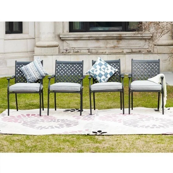 Outdoor Every Season Patio Dining Chair - Set of 4 Blue