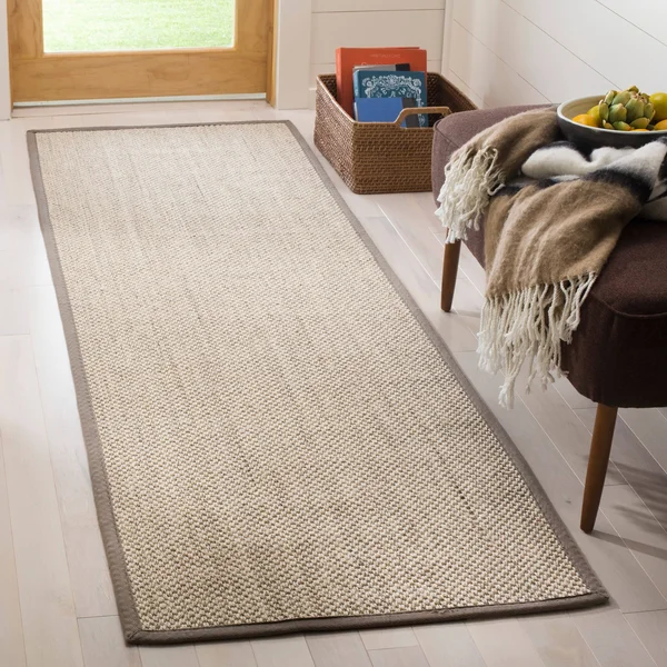 Safavieh Natural Fiber Marble/Black 6 ft. x 6 ft. Square Area Rug