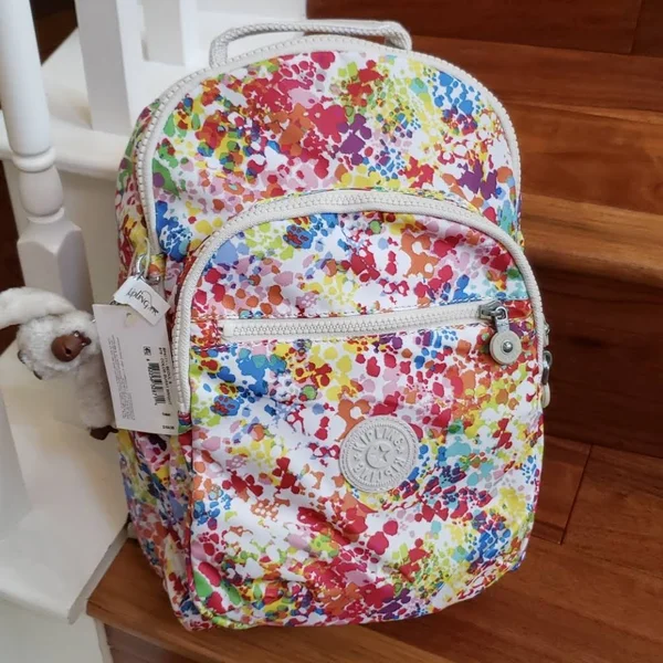 Kipling Women's Seoul Small Printed Backpack One Size Color Burst Bright