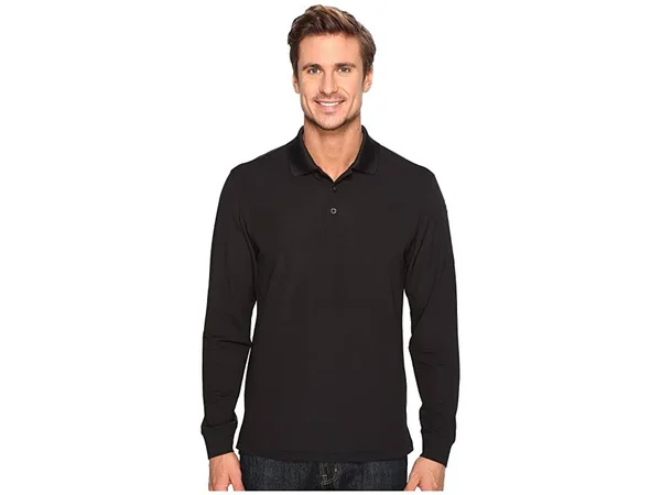 Under Armour Men's Black Tac Performance Long Sleeve Polo