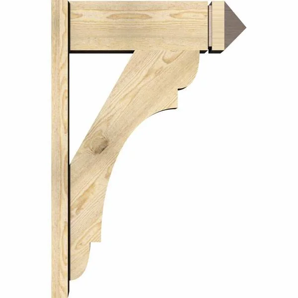 Ekena Millwork OUT08X24X36OLY03RDF 8x22W x 24x22D x 36x22H Olympic Rough Sawn Arts and Crafts Outlooker - Douglas Fir