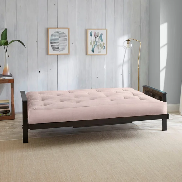 Porch & den Orenco Faux Suede Gel Pocket Coil Full-Size 10-Inch Futon Mattress - Ice Mint